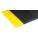ANTIFATIGUE RUNNER, RIBBED, 3 X 12 FT, ½ IN THICK, BLACK/YELLOW BORDER, PVC FOAM