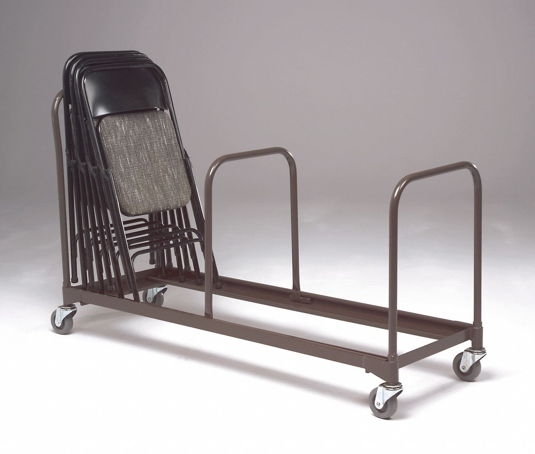 Grainger Approved 64 L X 21 W X 38 1 2 H Black Folding Stacked