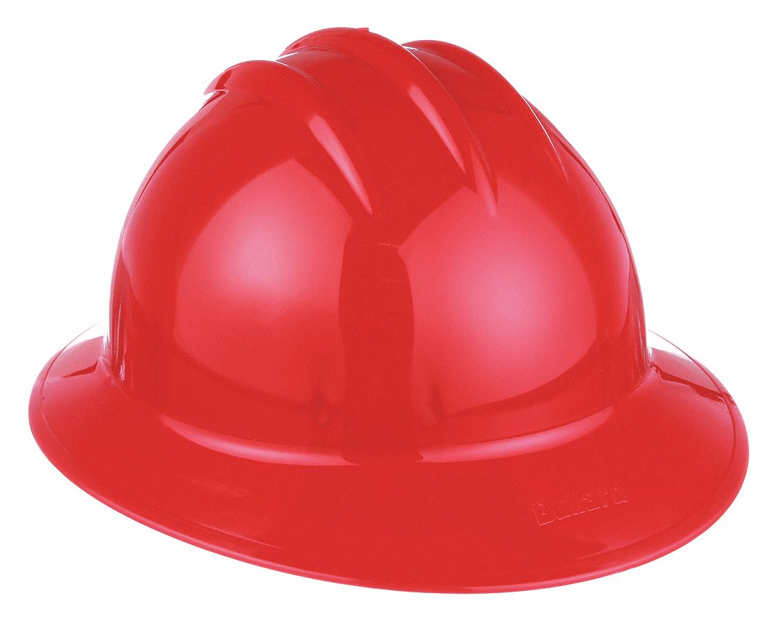 CASQUE SÉCURITÉ, CSA, Z94.1-2015, TYPE 1, CLASSE E/G, PEHD, SUSPENSION PAR CRÉMAILLÈRE 6 PTS, BORD INTÉGRAL, ROUGE