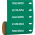 Pond Water Adhesive Pipe Markers on a Roll