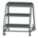 STEP STOOL, 2.4 FT OVERALL H, 450 LB LOAD CAPACITY, 3 STEPS, STEEL, 2.4 FT STANDING H
