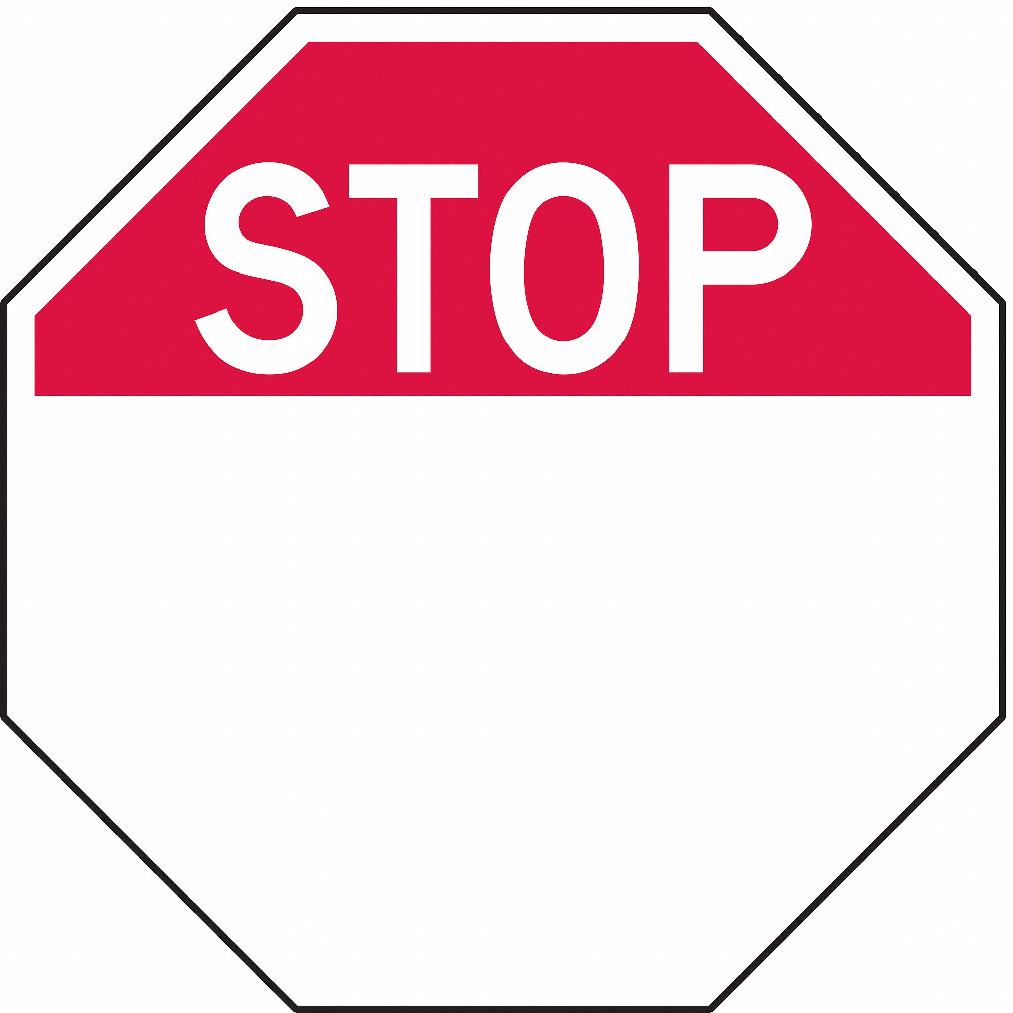 blank stop sign