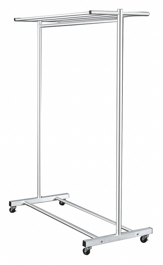 GLARO Single Sided Mobile Coat Rack Aluminum 9KCA1 725 GLARO Single Sided Mobile Coat Rack Aluminum 9KCA1 725