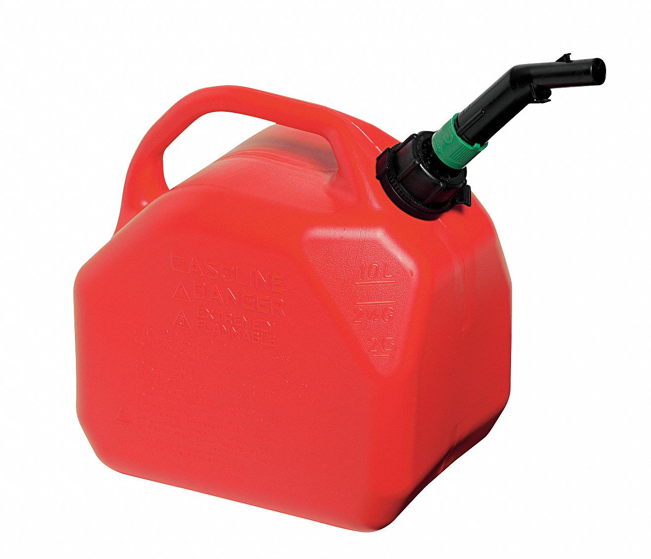 GAS CAN, 2½ GALLON CAPACITY, RED, PLASTIC