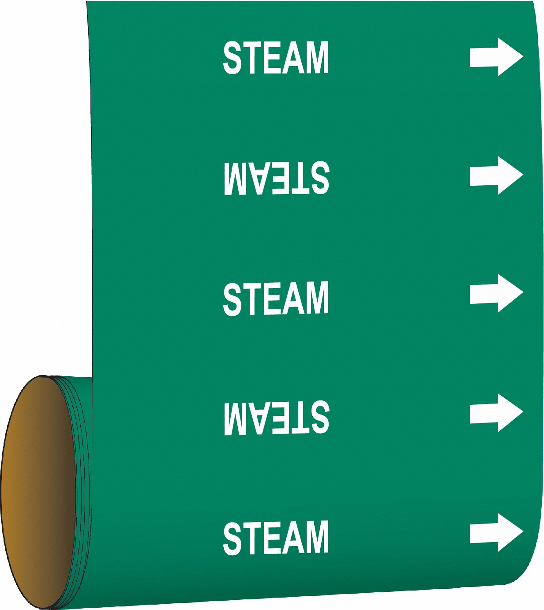 Pipe Marker: Storm Drain, Green, White, Fits 2 in and Smaller Pipe O.D., 30 Pipe Markers
