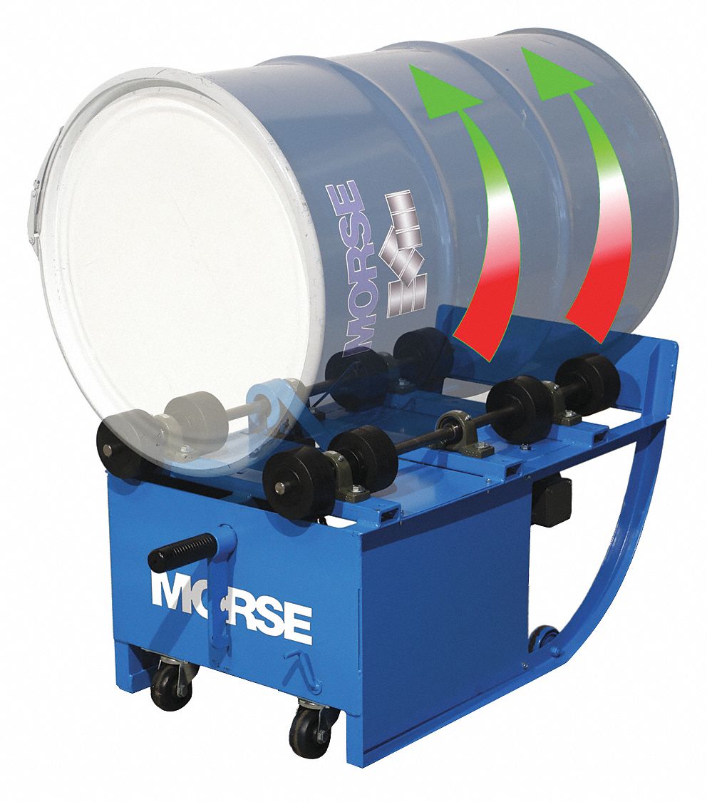 GRAINGER APPROVED Drum Roller, Portable, 500 lb Load Capacity 9KEK8