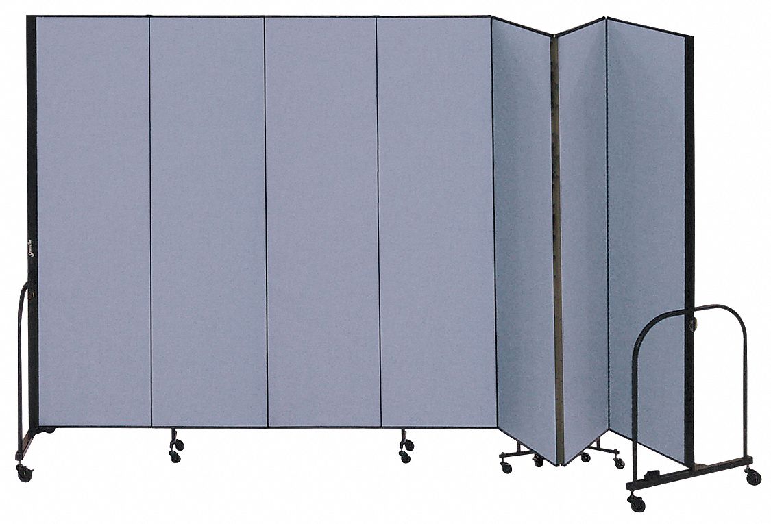 SCREENFLEX, 7 Panels, 7 ft 4 in, Portable Room Divider 9KF88CFSL747DB Grainger