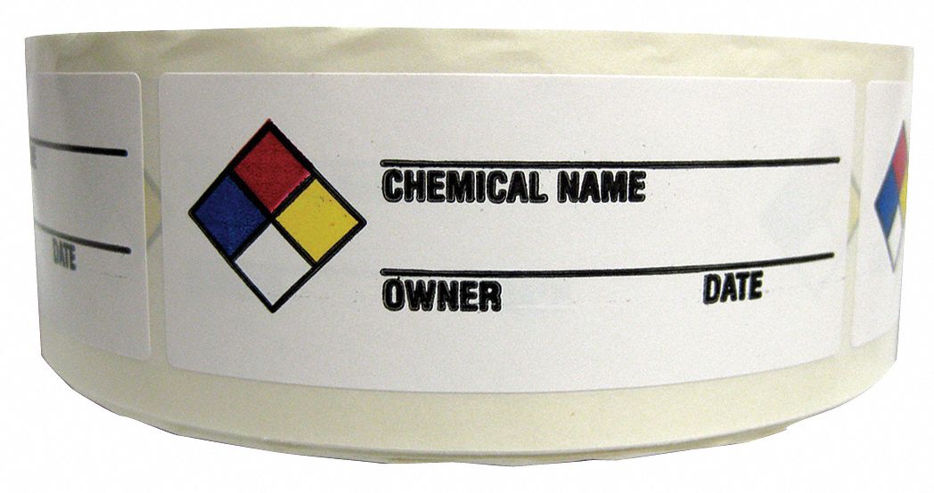NFPA Label: Non-Reflective, 3 7/8 in Wd, 1 1/2 in Ht, Paper, 0.118 mil Thick, 1, 000 PK