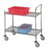 Utility Carts with Three-Sided Lipped Wire Shelves