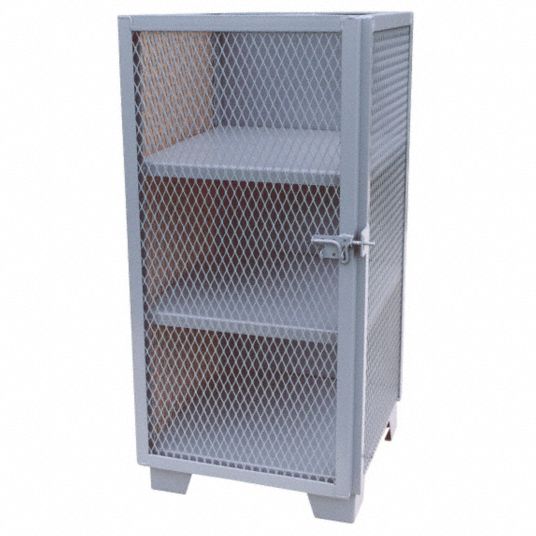 JAMCO Heavy Duty Ventilated Storage Black, 48 in H X 24 in W X