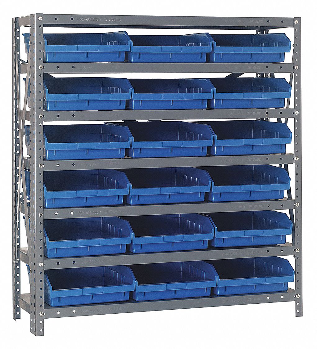 QUANTUM STORAGE SYSTEMS, 36 in x 12 in x 39 in, 1 Sided, Bin Shelving