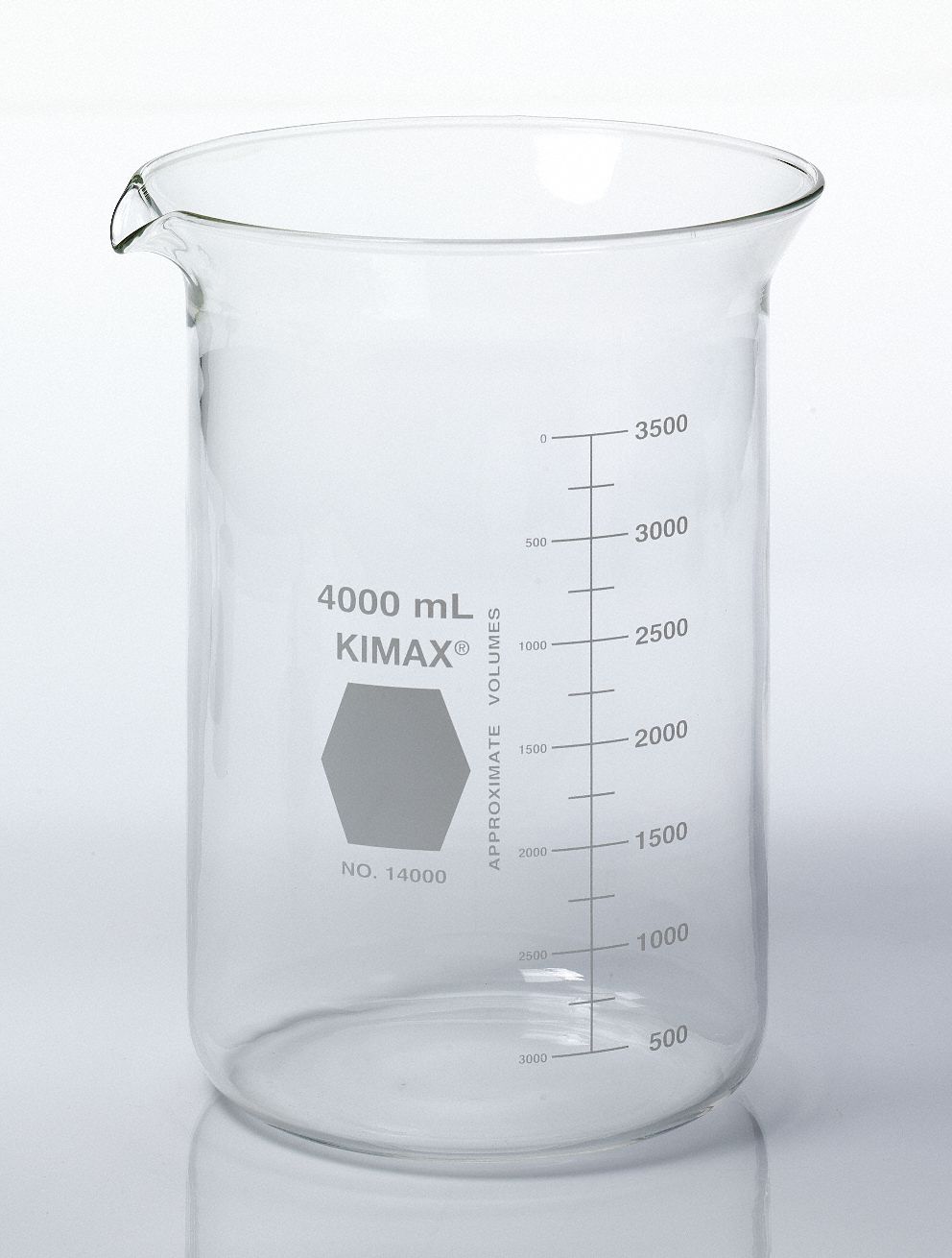 Borosilicate Glass Low Form Beaker 38vk2214000 4000 Grainger 7348