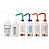 Wash Bottles Assorted Set, 6 PK, LDPE, Narrow Mouth, Non-Vented, Capacity: 500mL