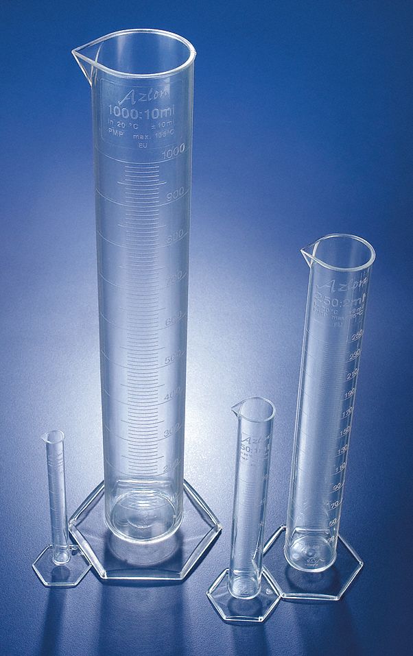 Lab Safety Supply 100 To 1000ml Plastic Graduated Cylinder Clear Height 440mm 17 3 1 Ea 9nnx3 9nnx3 Grainger