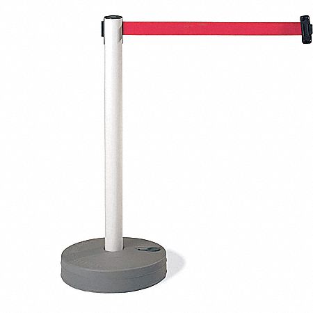 Barrier Post with Belt, 37-3/4 In. H
