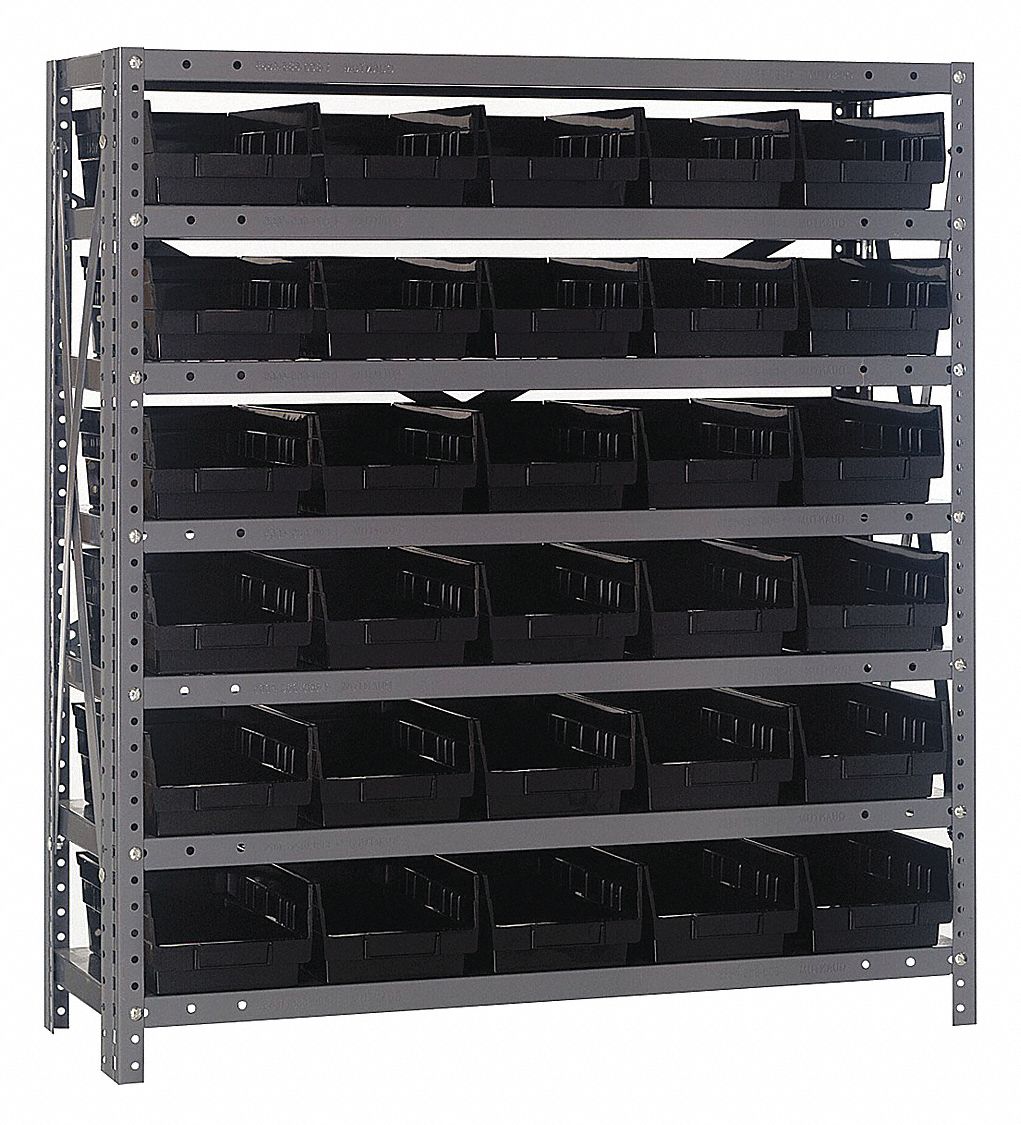 QUANTUM STORAGE SYSTEMS, 36 in x 12 in x 39 in, 1 Sided, Bin Shelving ...