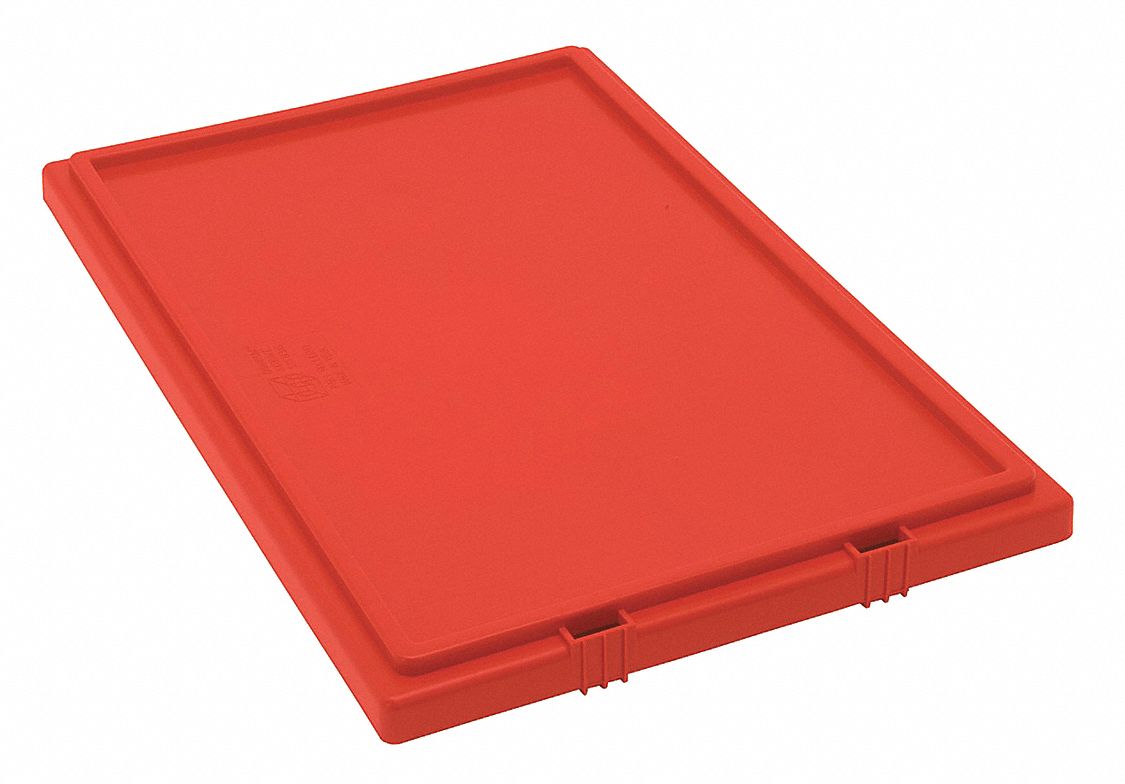 TOTE BOX LID,14-1/4 IN.L,RED