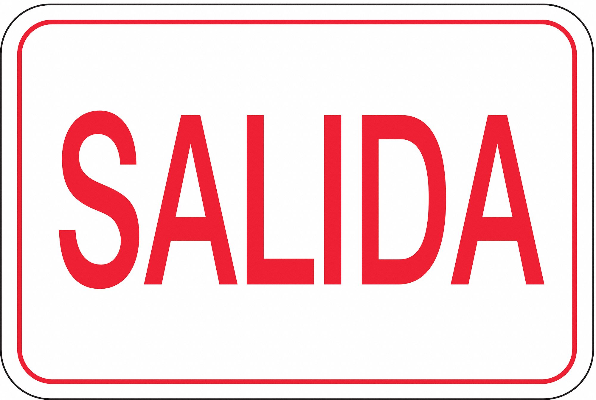 Exit Sign, 7 in x 10 in, Plastic