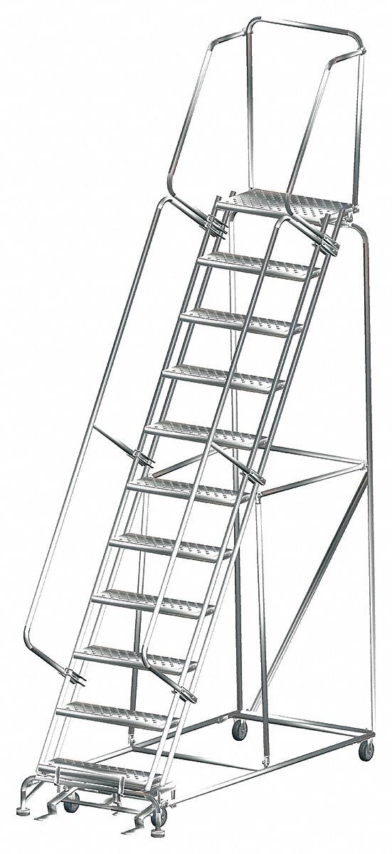 Lockstep Roll Ladder, T304 Steel, 110 in.H