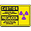 Caution Radiation Sign,10 x 14In,AL,SURF
