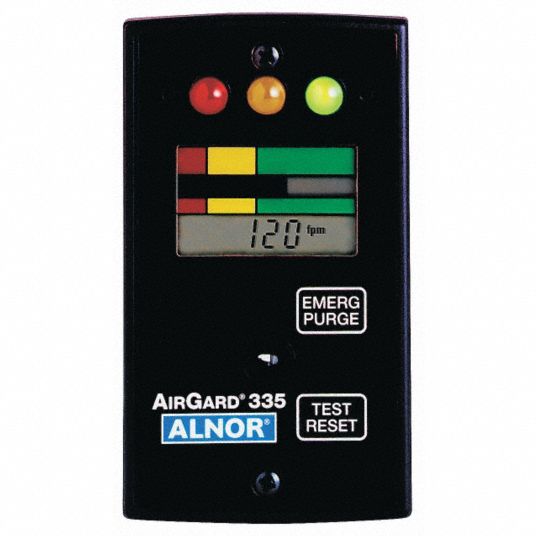 TSI ALNOR Fume Hood Monitor, 50 to 250 fpm, 930V 9LCR1335D Grainger