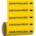 Sodium Hypochlorite Adhesive Pipe Markers on a Roll