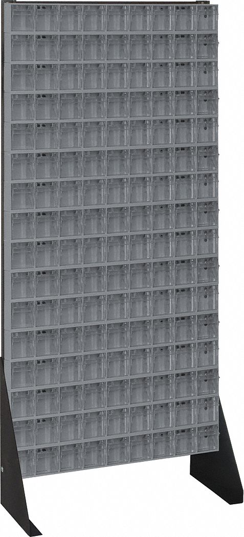 Bin Storage Rack, Powder Coated, 52 in