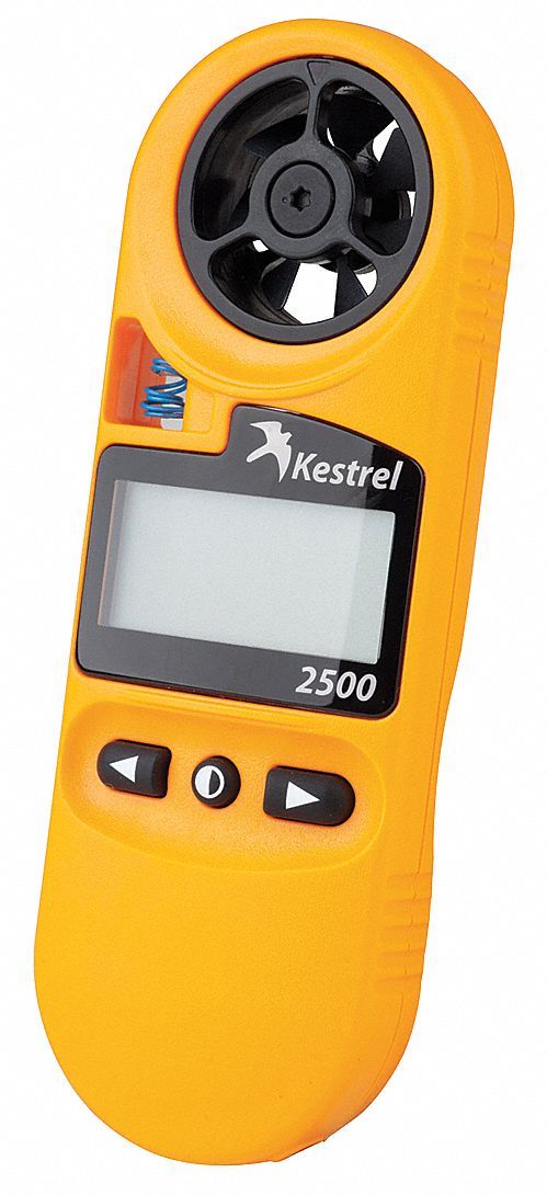 Anemometer: Rotating Vane, Reflective 5 Digit LCD, 118 to 7,874 fpm, ±3% Accuracy
