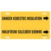Danger Asbestos Insulation Strap-On Pipe Markers