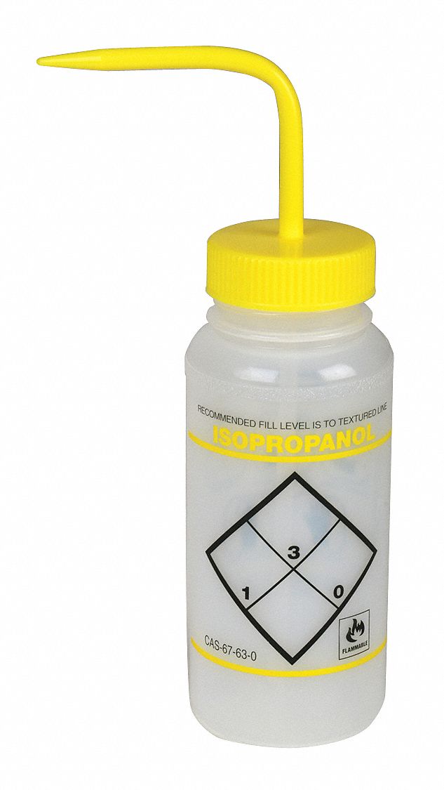 Wash Bottle Std 16 oz Isopropanol Yw PK6