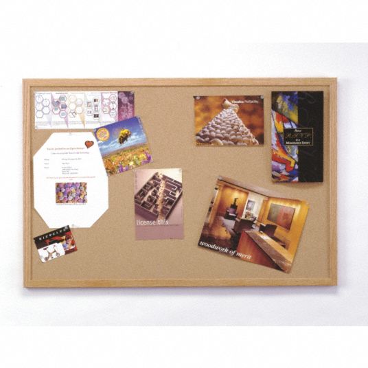 GHENT Bulletin Board, Cork, 18 inH x 24 inW, Natural 8DYE21418