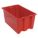 NEST AND STACK CONTAINER,23-1/2 IN L,RED