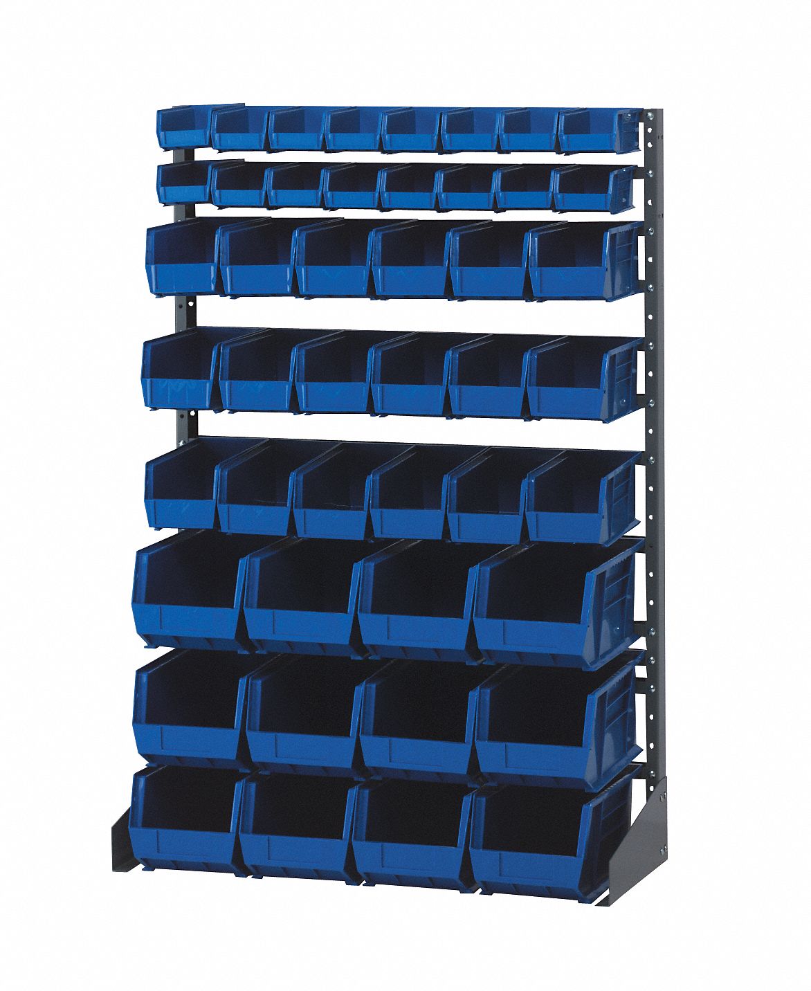 QUANTUM STORAGE SYSTEMS, 36 in x 54 in x 15 in, 1 Sided, Bin Rail Floor