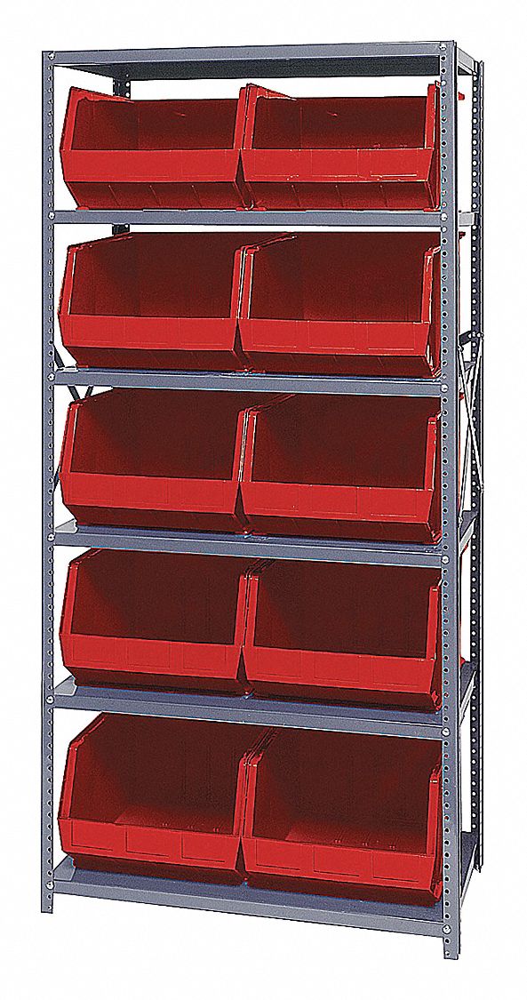 QUANTUM STORAGE SYSTEMS, 36 in x 18 in x 75 in, 1 Sided, Bin Shelving