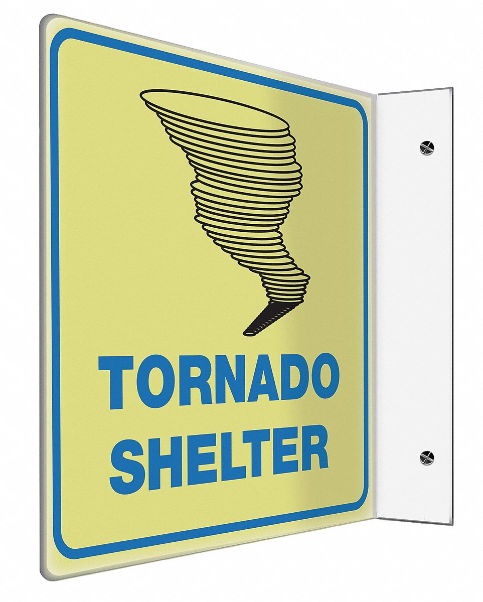 EMERGENCY SIGN, PLASTIC, MOUNTING HOLES, NOT RETROREFLECTIVE, GLOW IN THE DARK