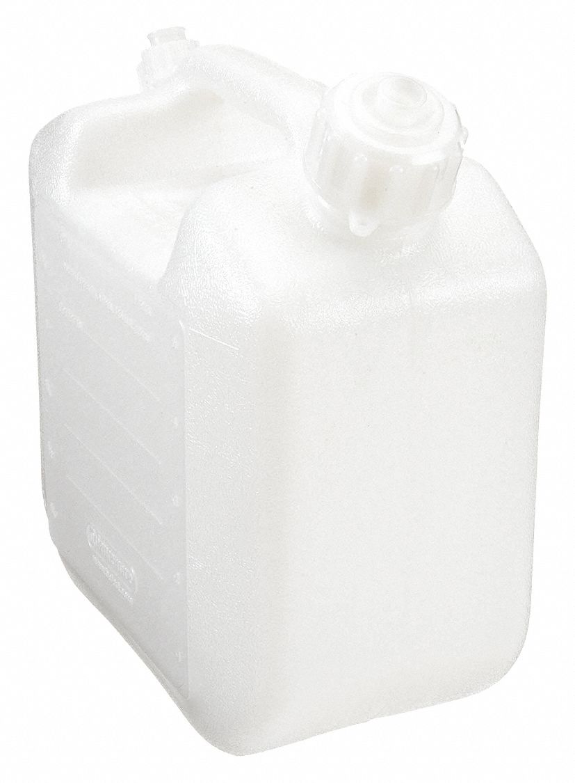 Jerrican, HDPE, 5 L, Screw On, White