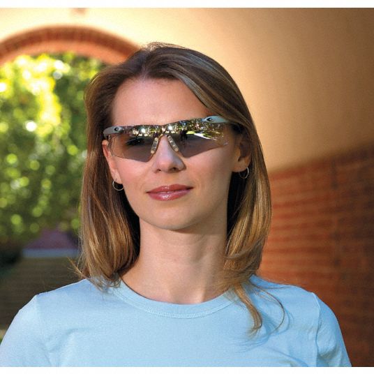 CREWS, Wraparound Frame, Frameless, Safety Glasses 9LY66DS112 Grainger