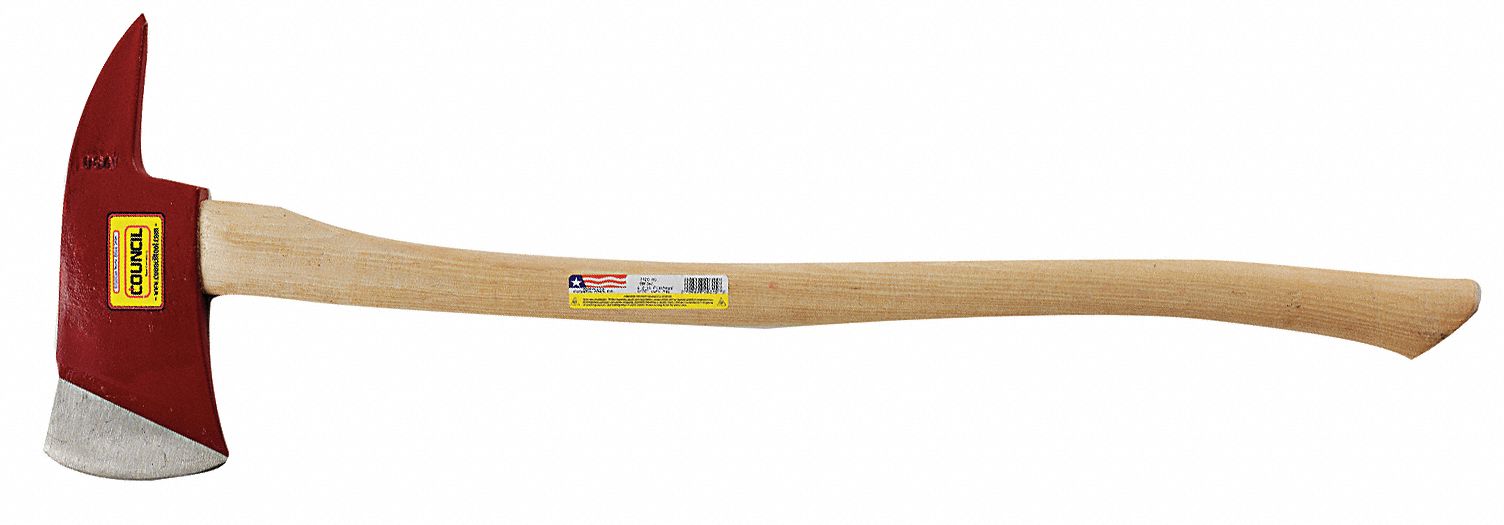 PICK HEAD AXE, 36 IN OVERALL L, 5 IN CUTTING EDGE L, 6 LB HEAD WT, STEEL, WOOD