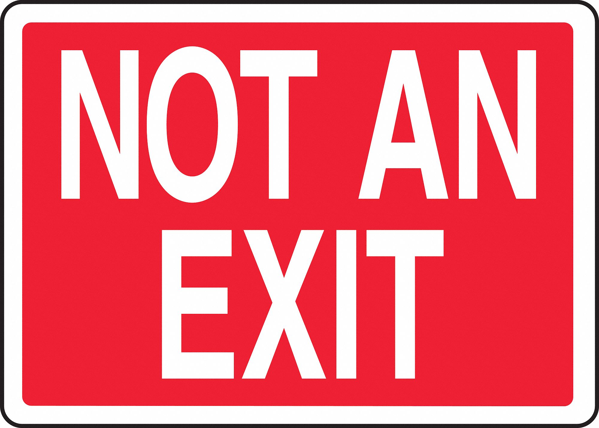 EXIT SIGN, VINYL, RECTANGLE, ENGLISH, NOT RETROREFLECTIVE GRADE