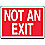 Exit Sign,10 x 14In,WHT/R,AL,Not An Exit
