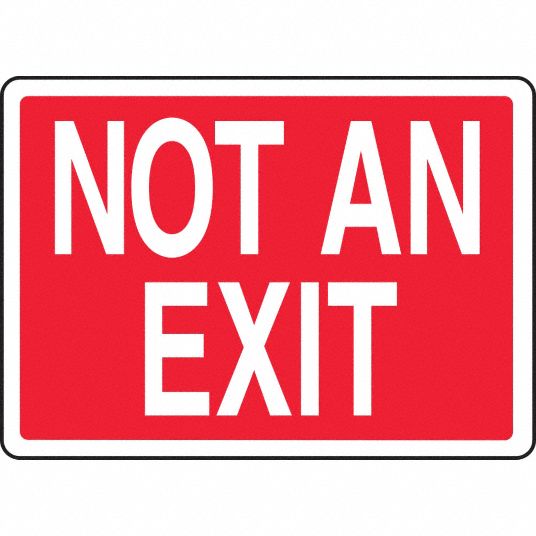 ACCUFORM Exit Sign, Plastic, Rectangle, English, Not Retroreflective ...