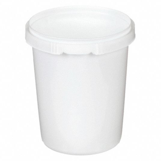 32oz White PP Plastic Round Snap-Lock Containers (Tamper-Evident Lid) - White