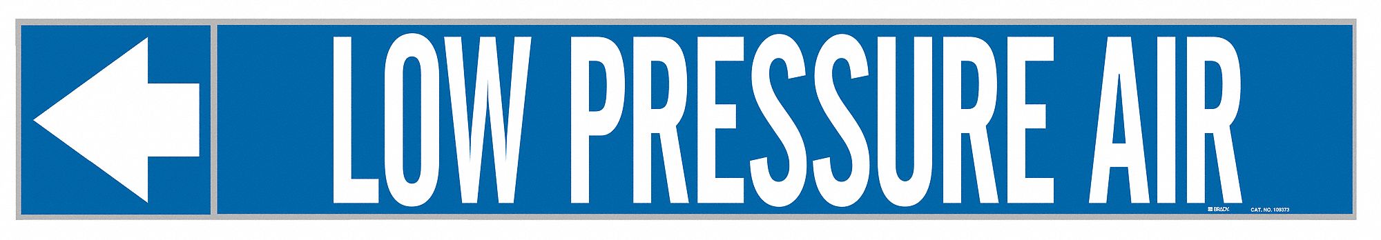 Pipe Marker: Low Pressure Air, Blue, White, Fits 1 1/2 to 2 in Pipe O.D., 25 Pipe Markers