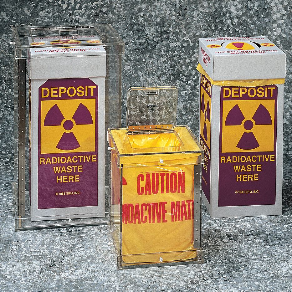 LAB SAFETY SUPPLY, 36 in Wd, 28 in Ht, Radioactive Waste Bags 9WJ20