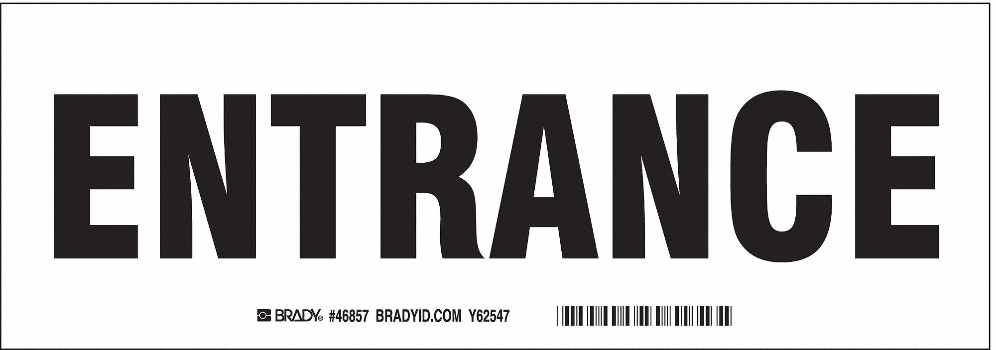 Entrance Sign, Entrance, 3-1/2"x10"