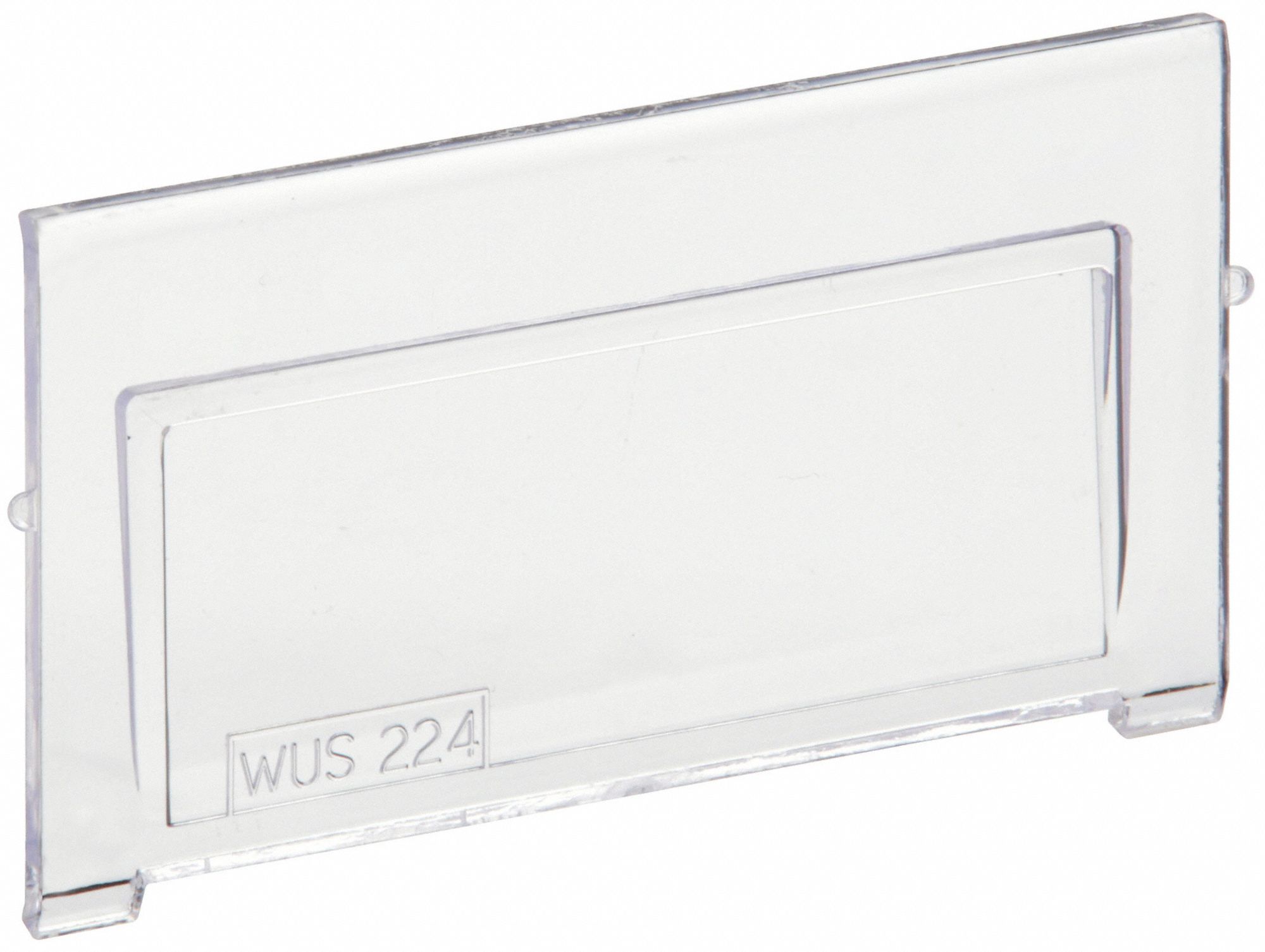 BIN WINDOW, 10¼ IN X 3¾ IN, FOR 3¼ IN BIN W, CLEAR, POLYSTYRENE, 12 PK