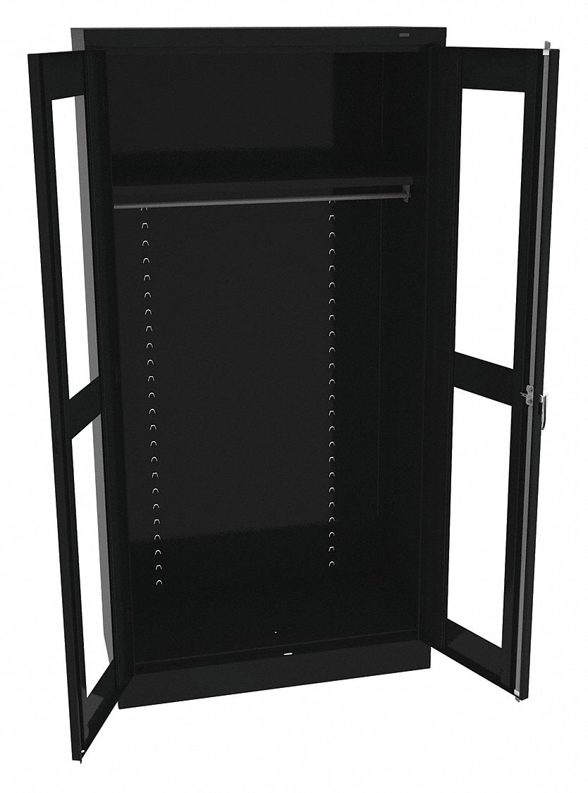 WARDROBE STORAGE CABINET, BLACK, 18 IN D X 36 IN W X 72 IN H