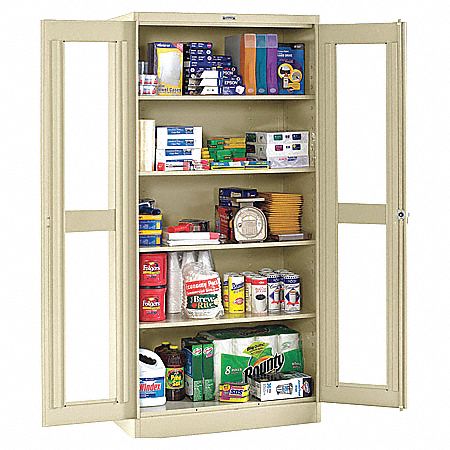 STORAGE CABINET, BEIGE, 18 IN D X 48 IN W X 78 IN H