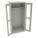 STORAGE CABINET, 36 X 18 X 78 IN, 1 ADJUSTABLE SHELF, SWING HANDLE/KEYED, LEVELING, GREY