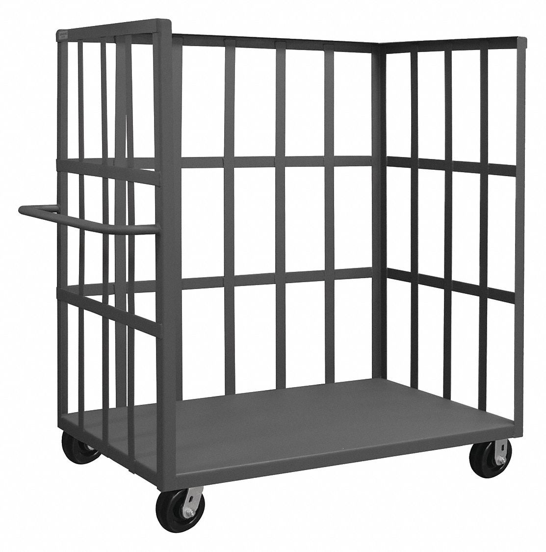 Single-Side-Access Slat-Wall Metal Stock Truck: 3, 000 lb Load Capacity, 72 inx36 in